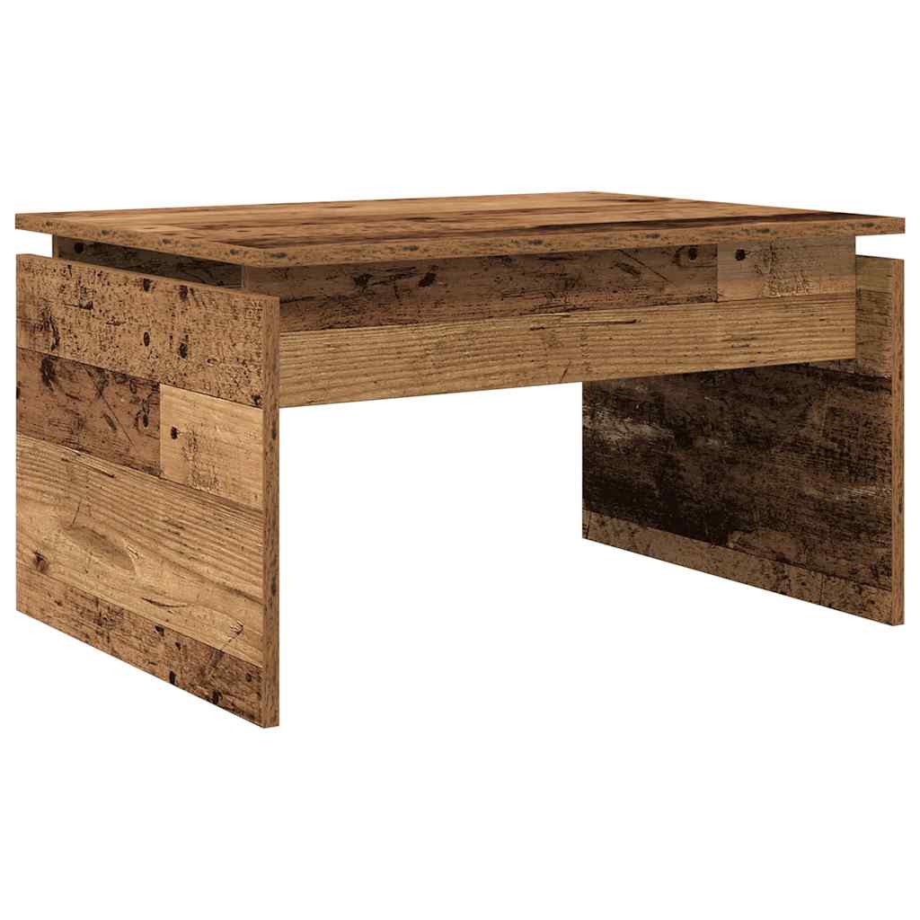 antik fa színű szerelt fa dohányzóasztal 68 x 50 x 38 cm