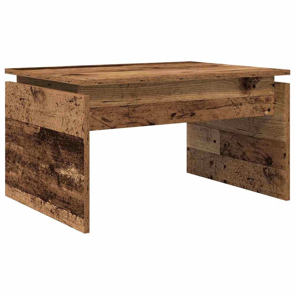 antik fa színű szerelt fa dohányzóasztal 68 x 50 x 38 cm