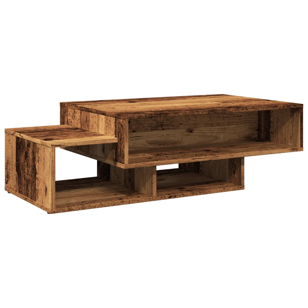 antik fa színű szerelt dohányzóasztal 105 x 55 x 32 cm