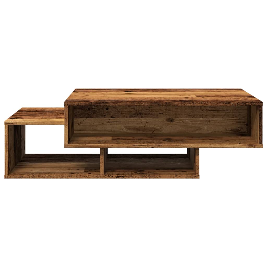 antik fa színű szerelt dohányzóasztal 105 x 55 x 32 cm