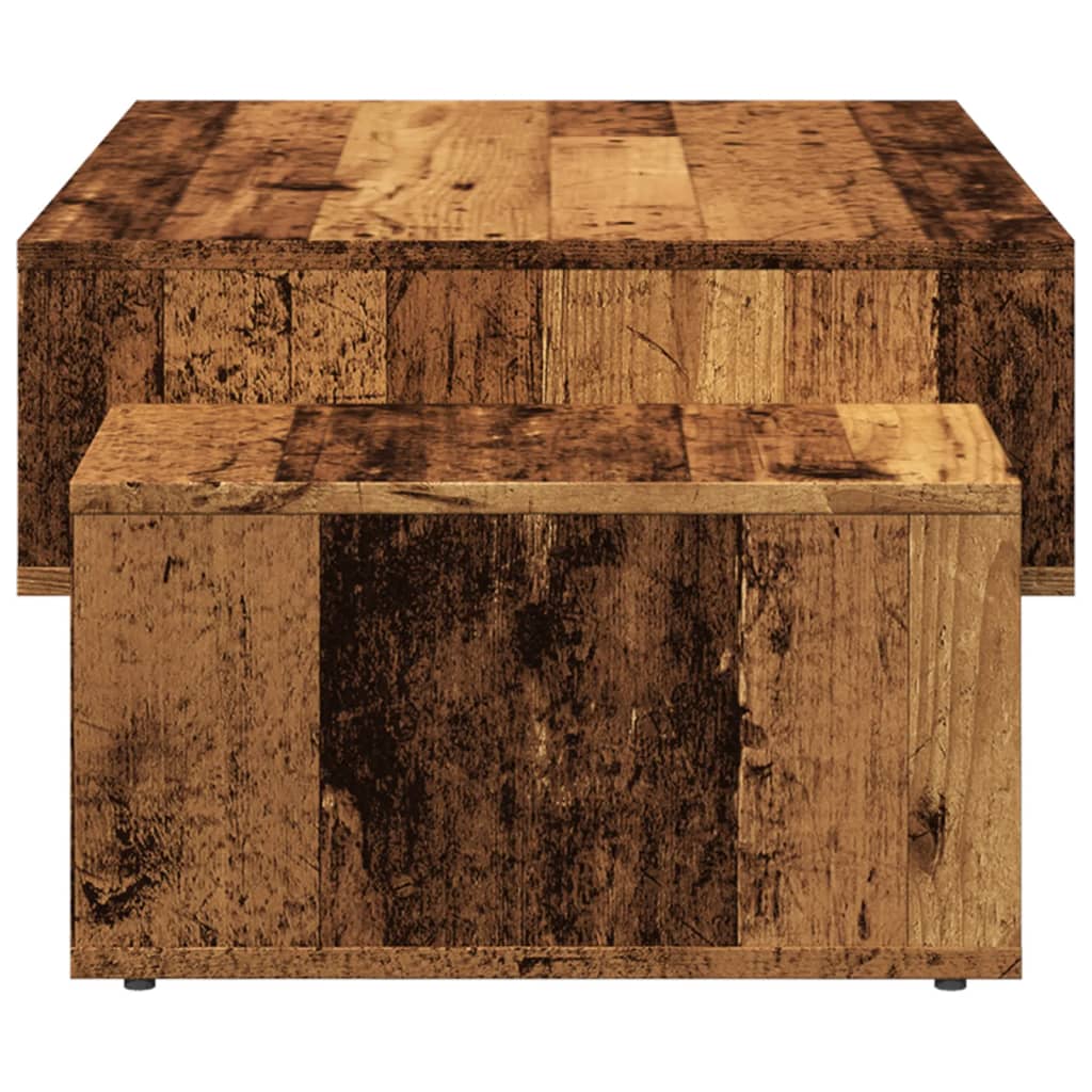 antik fa színű szerelt dohányzóasztal 105 x 55 x 32 cm