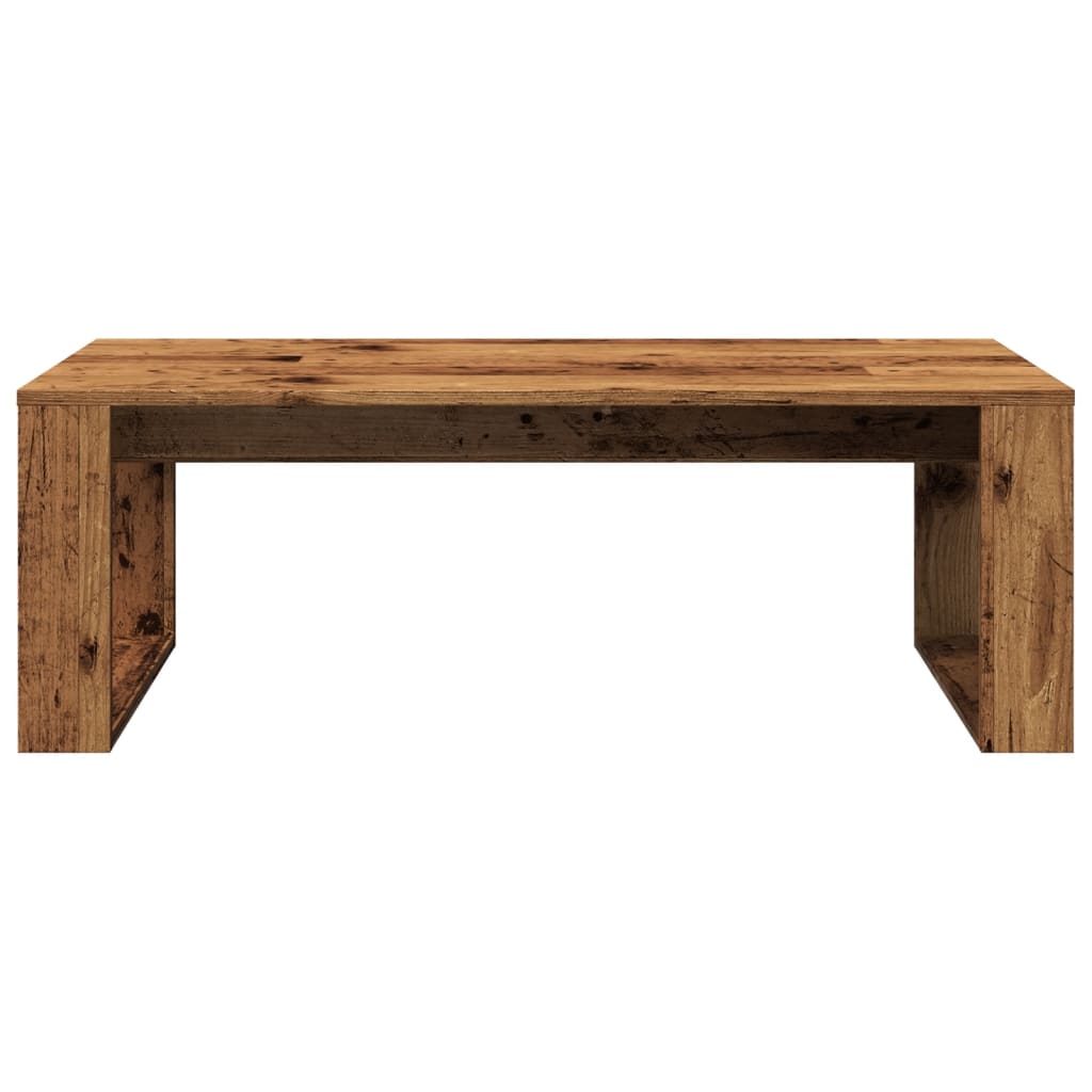 antik fa színű szerelt fa dohányzóasztal 102 x 50 x 35 cm