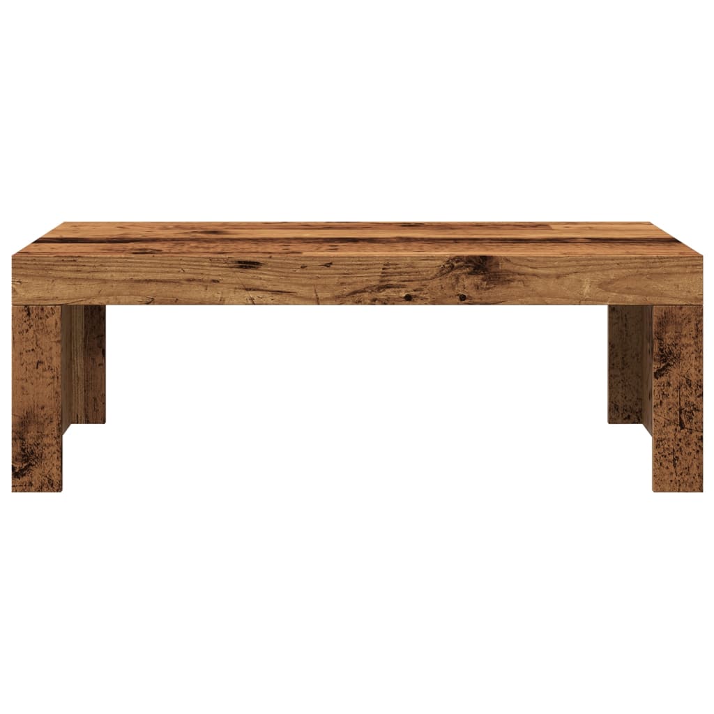 antik fa színű szerelt fa dohányzóasztal 102 x 50 x 35 cm