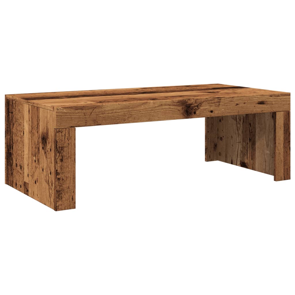 antik fa színű szerelt fa dohányzóasztal 102 x 50 x 35 cm