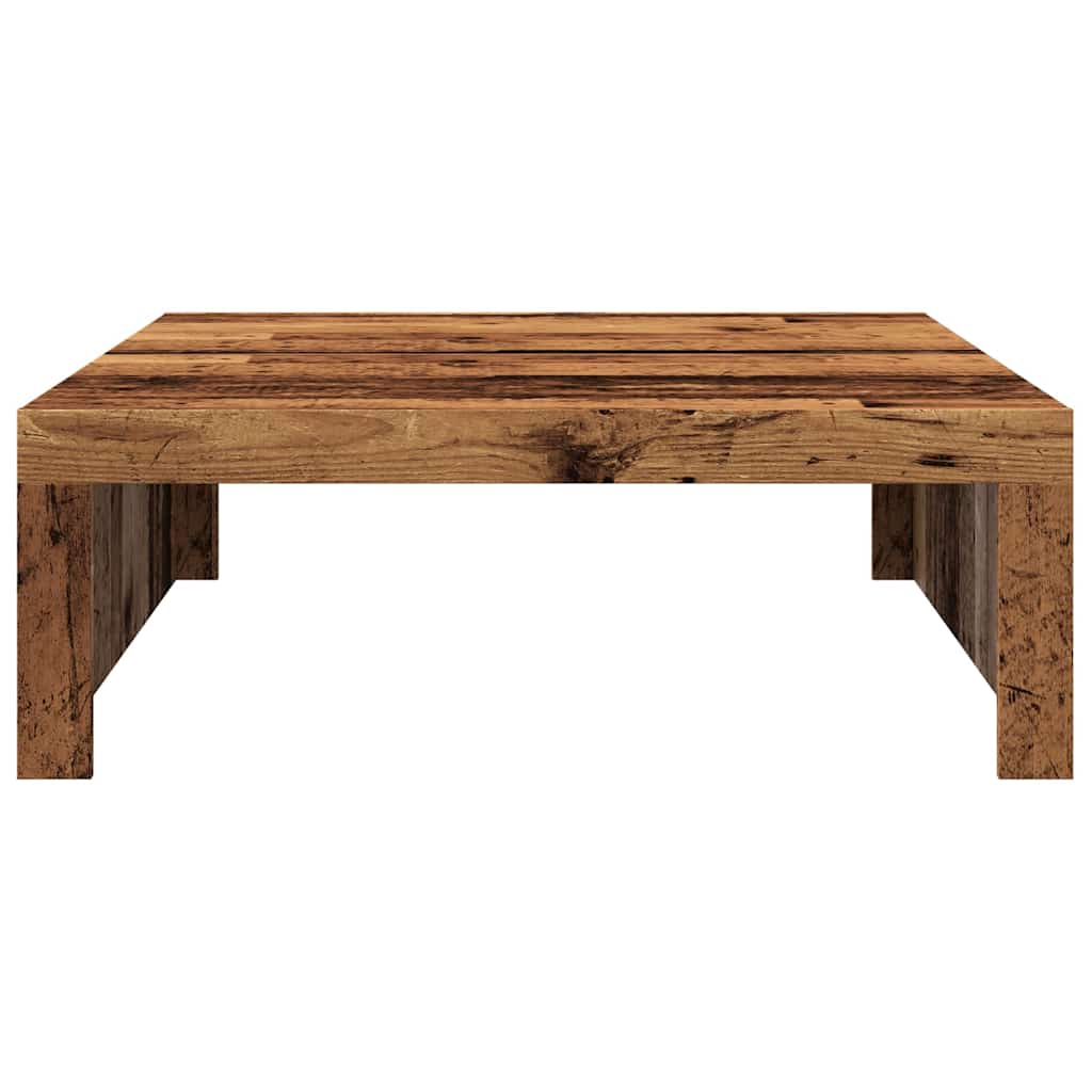 antik fa színű szerelt fa dohányzóasztal 100 x 100 x 35 cm