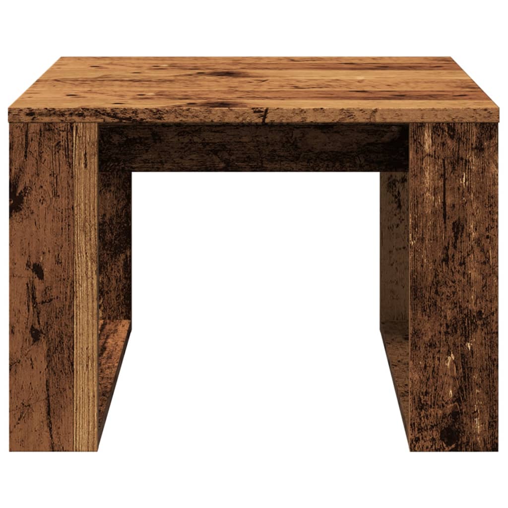 antik fa színű szerelt fa kisasztal 50 x 50 x 35 cm