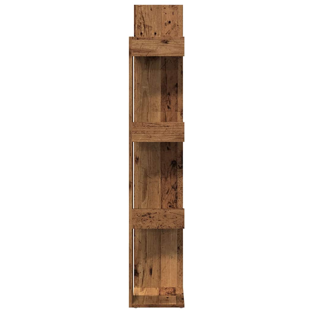 Könyves szekrény Régi fa 86x25,5x140 cm Gépelt fa