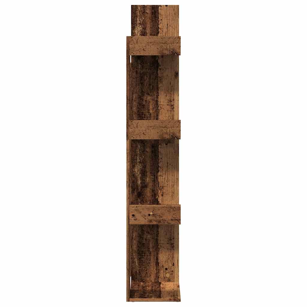 antik fa színű szerelt fa könyvszekrény 48 x 25,5 x 140 cm