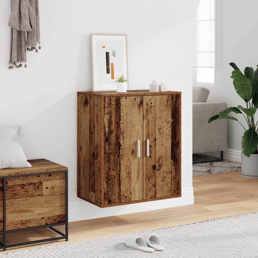 antik fa színű szerelt fa cipősszekrény 60 x 35 x 70 cm