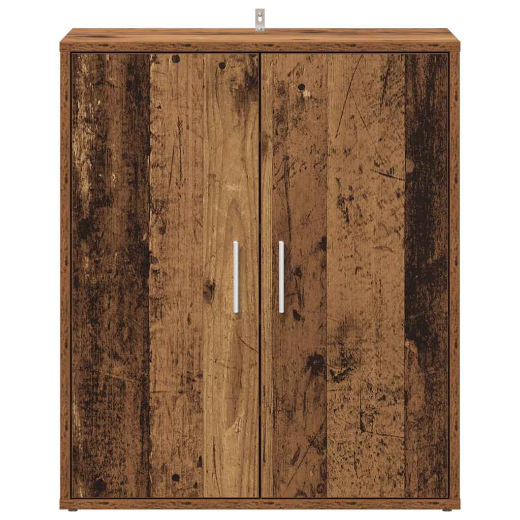antik fa színű szerelt fa cipősszekrény 60 x 35 x 70 cm