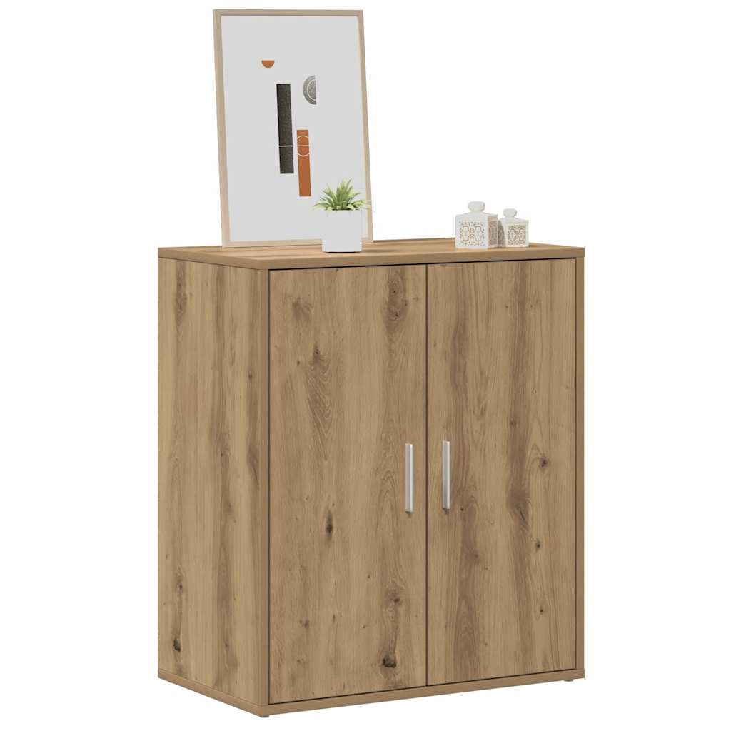 kézműves tölgy színű szerelt fa cipősszekrény 60 x 35 x 70 cm