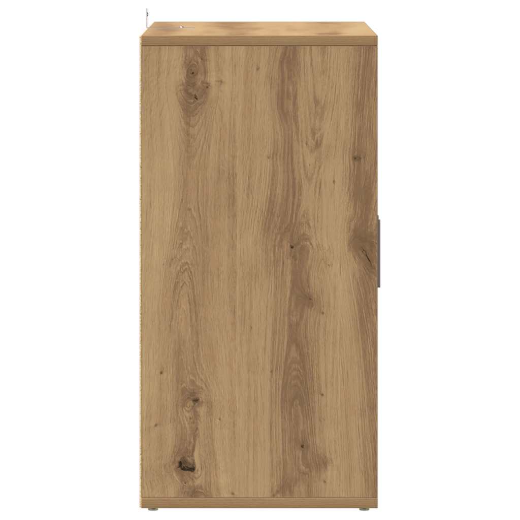 kézműves tölgy színű szerelt fa cipősszekrény 60 x 35 x 70 cm