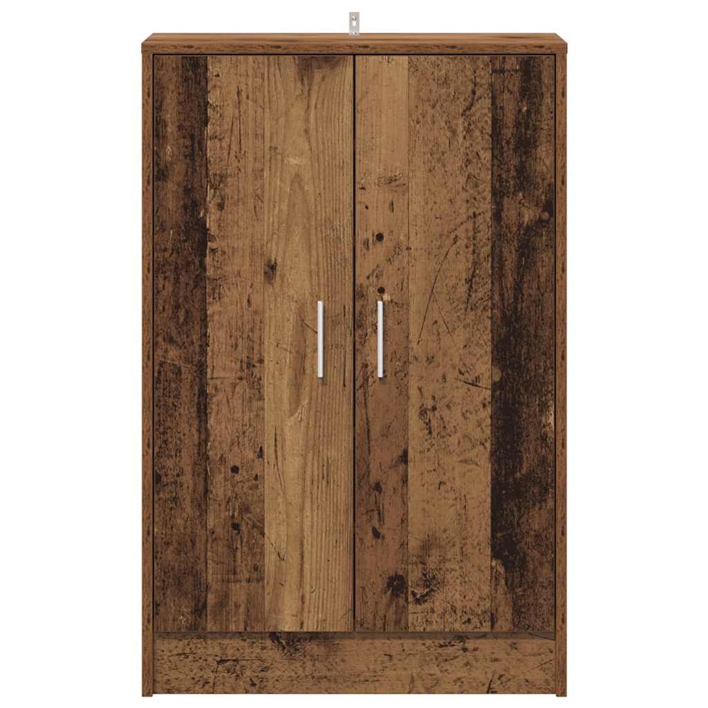 antik fa színű szerelt fa cipősszekrény 60 x 35 x 92 cm