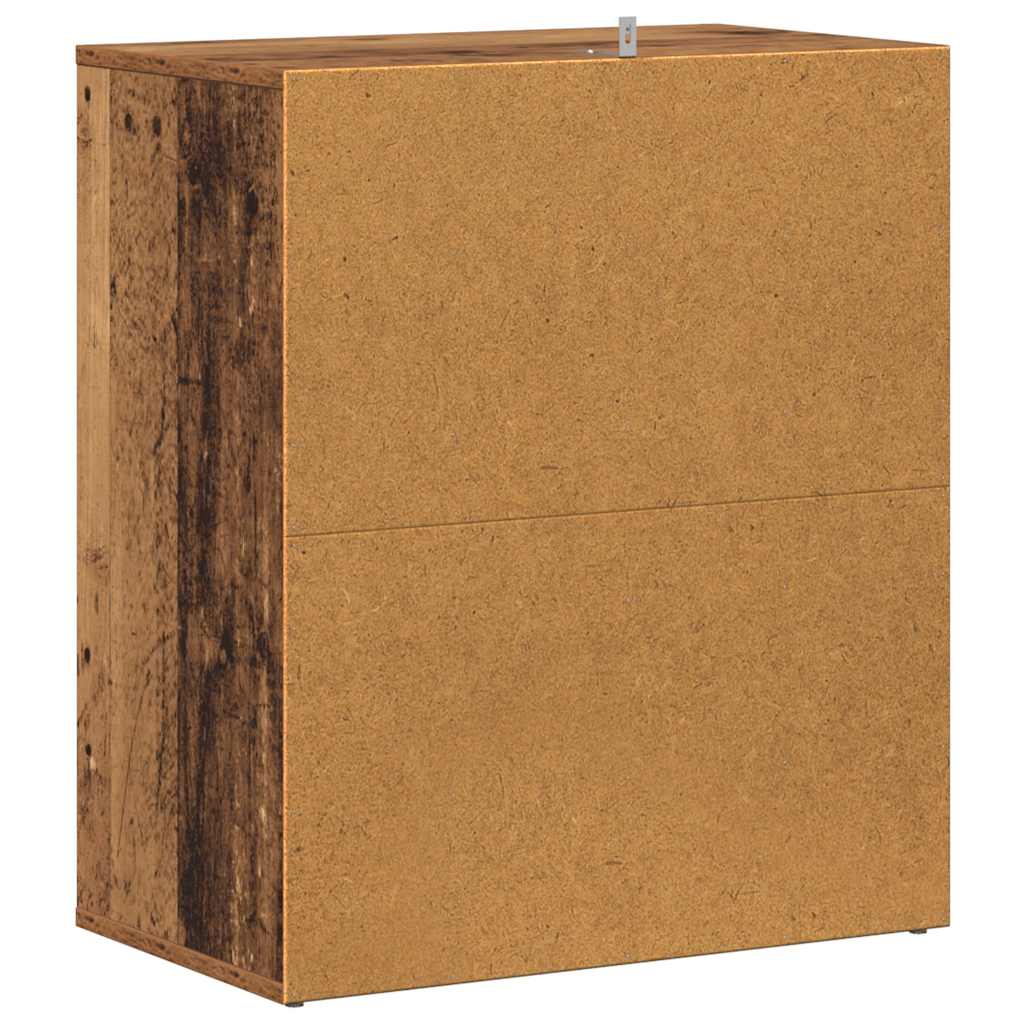 antik fa színű szerelt fa cipősszekrény 60 x 35 x 70 cm