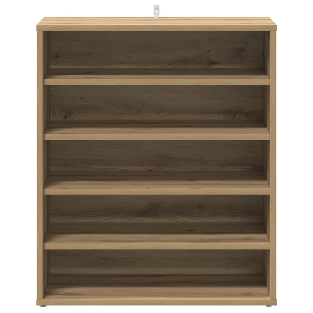kézműves tölgy színű szerelt fa cipősszekrény 60 x 35 x 70 cm
