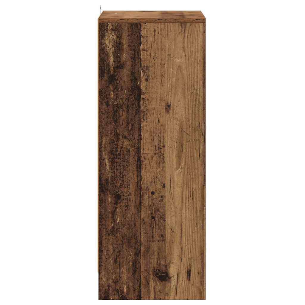 antik fa színű szerelt fa cipősszekrény 60 x 35 x 92 cm