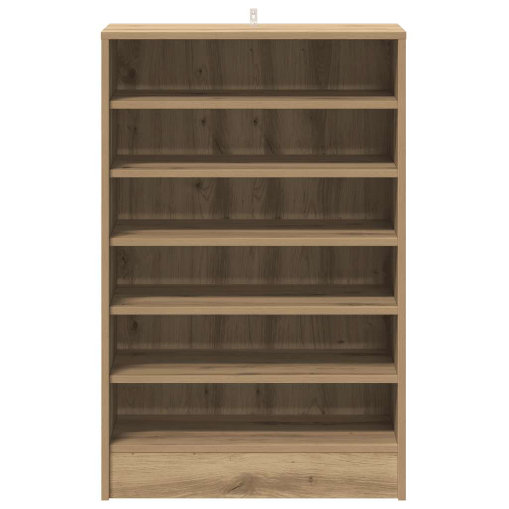 kézműves tölgy színű szerelt fa cipősszekrény 60 x 35 x 92 cm