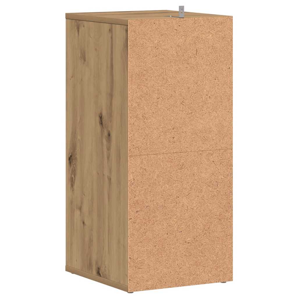 2 db kézműves tölgy színű szerelt fa cipőszekrény 32x35x70 cm
