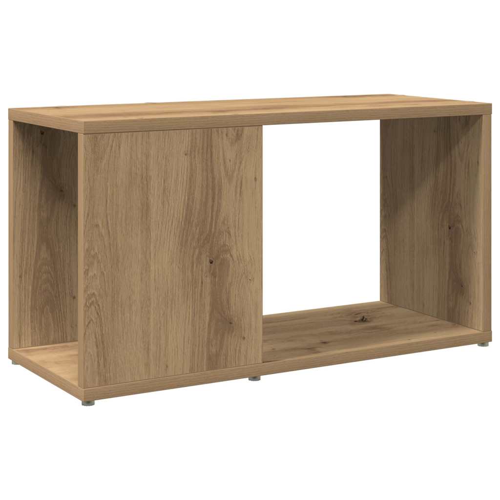 kézműves tölgy színű szerelt fa TV-szekrény 60 x 24 x 32 cm