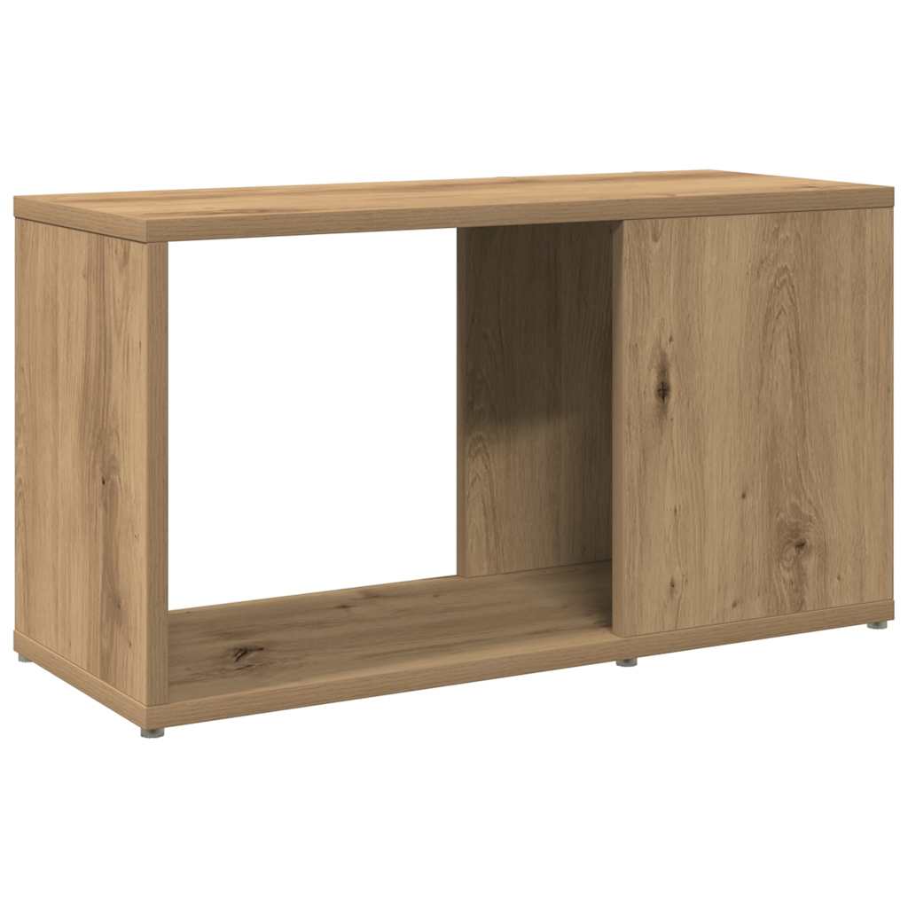 kézműves tölgy színű szerelt fa TV-szekrény 60 x 24 x 32 cm
