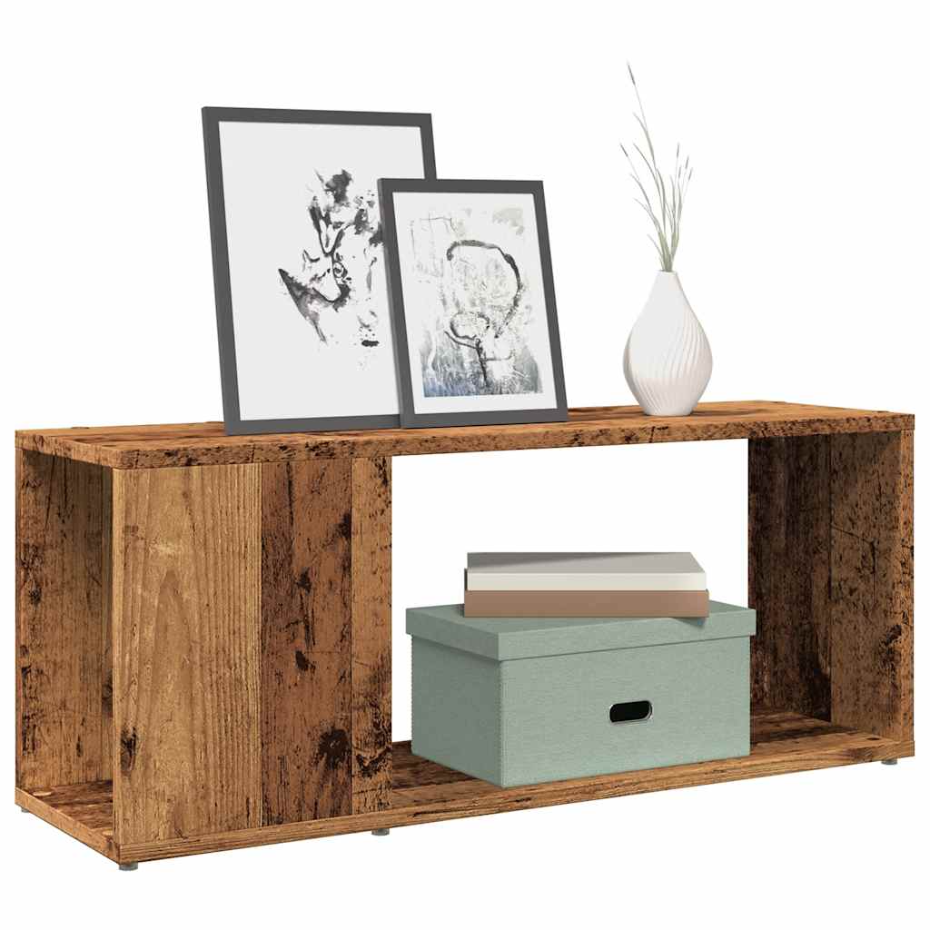 antik hatású szerelt fa TV-szekrény 80x24x32 cm