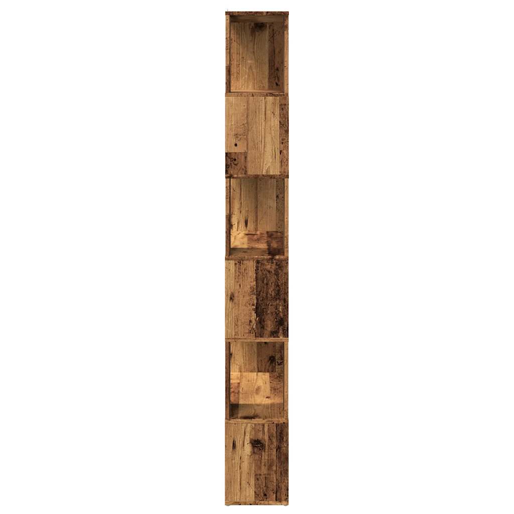 antik fa színű térelválasztó könyvszekrény 80 x 24 x 186 cm