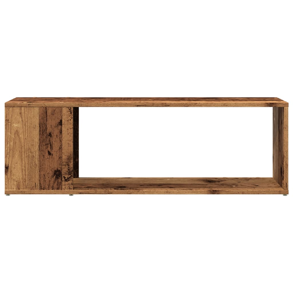 antik fa színű szerelt fa TV-szekrény 100 x 24 x 32 cm