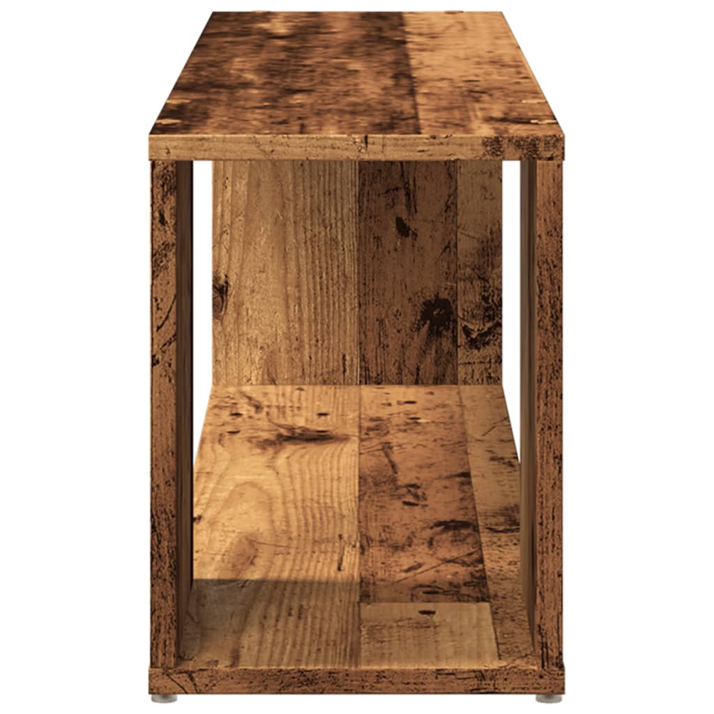 antik fa színű szerelt fa TV-szekrény 100 x 24 x 32 cm