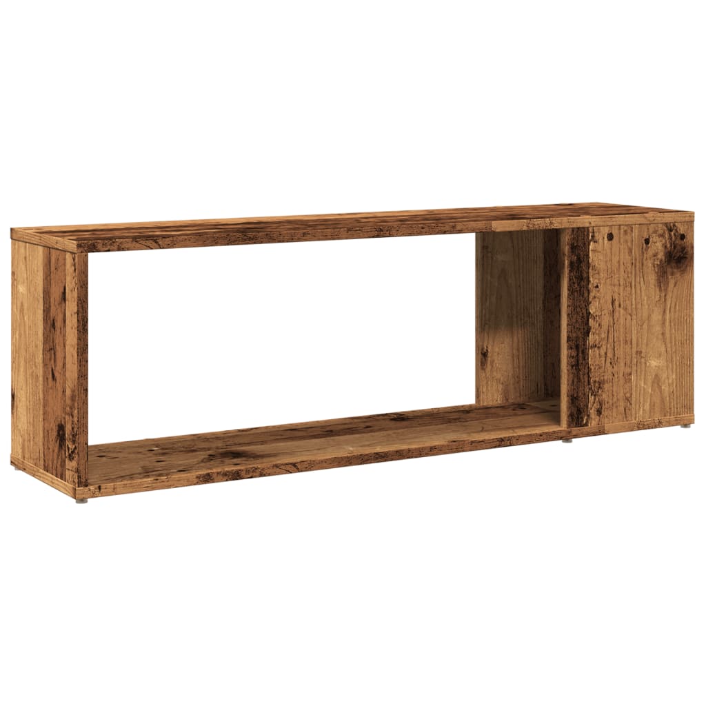 antik fa színű szerelt fa TV-szekrény 100 x 24 x 32 cm