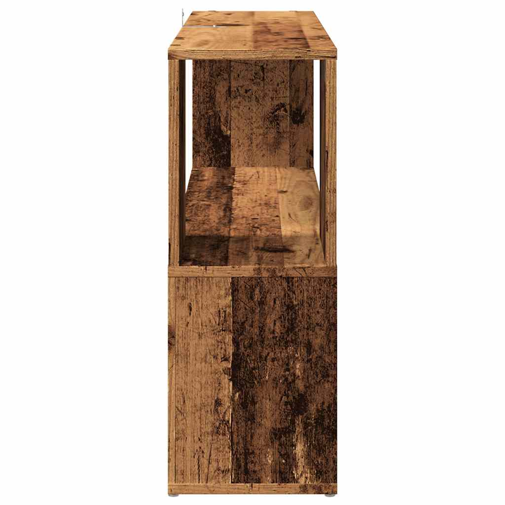 antik fa színű szerelt fa könyvszekrény 100 x 24 x 63 cm