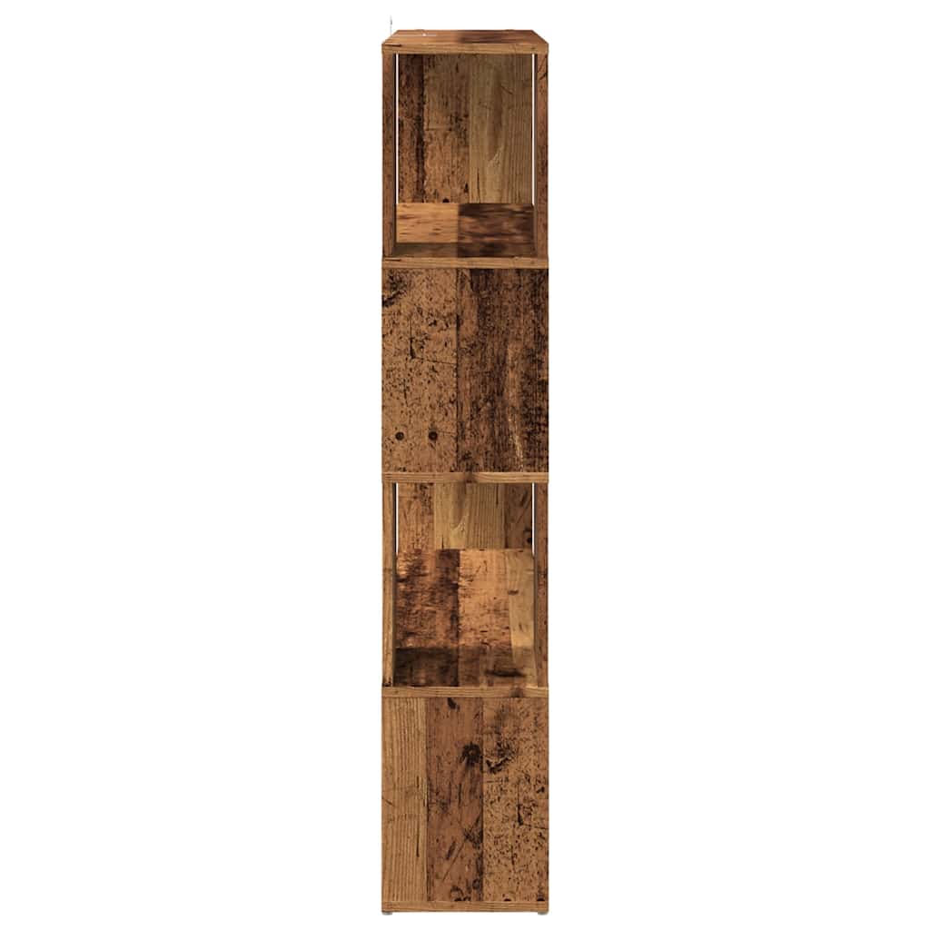 antik fa színű térelválasztó könyvszekrény 100x24x124,5 cm