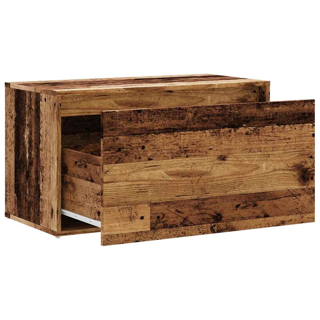 előszobapad 80x40x45 cm Régi fából készült fűrészáru
