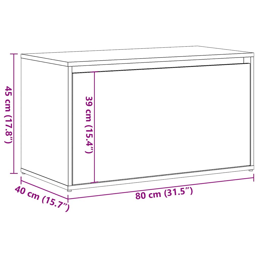 előszobapad 80x40x45 cm Régi fából készült fűrészáru