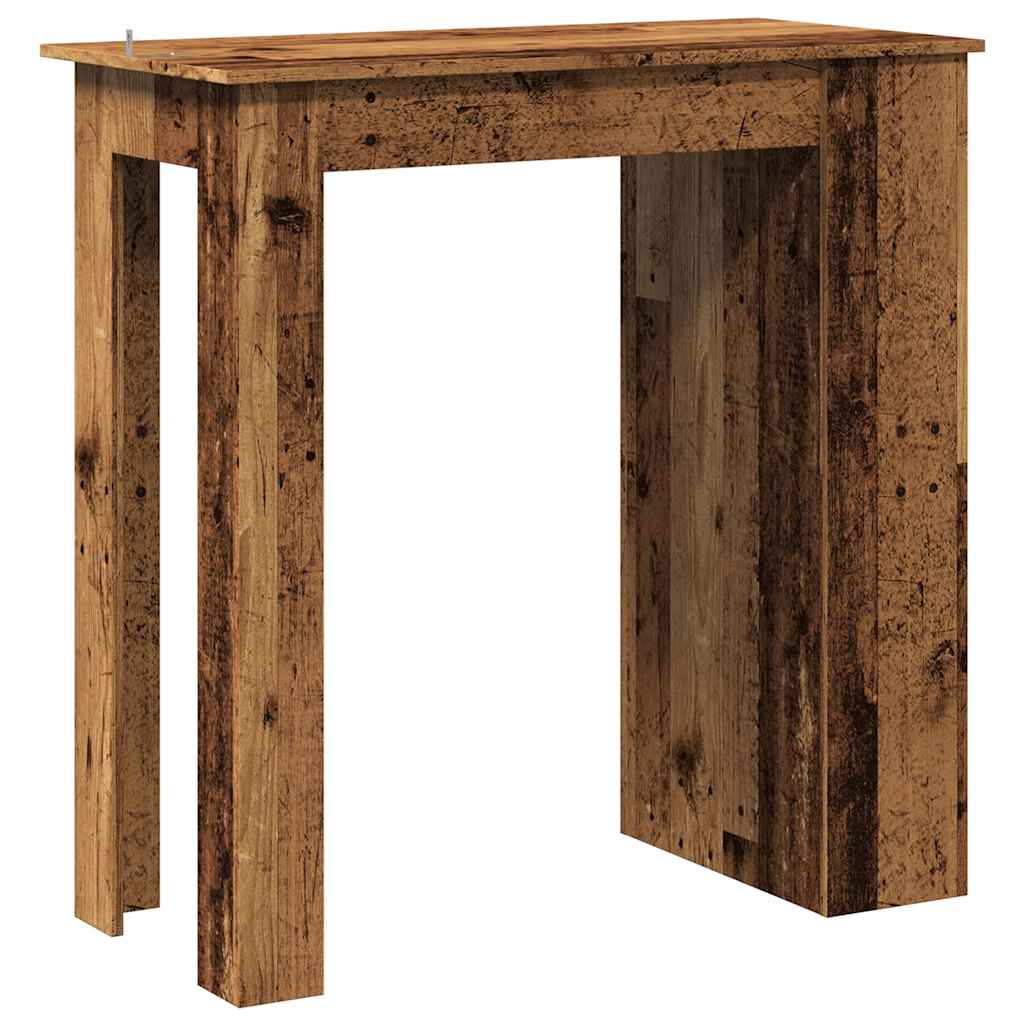 antik fa bárasztal polccal 102 x 50 x 103,5 cm