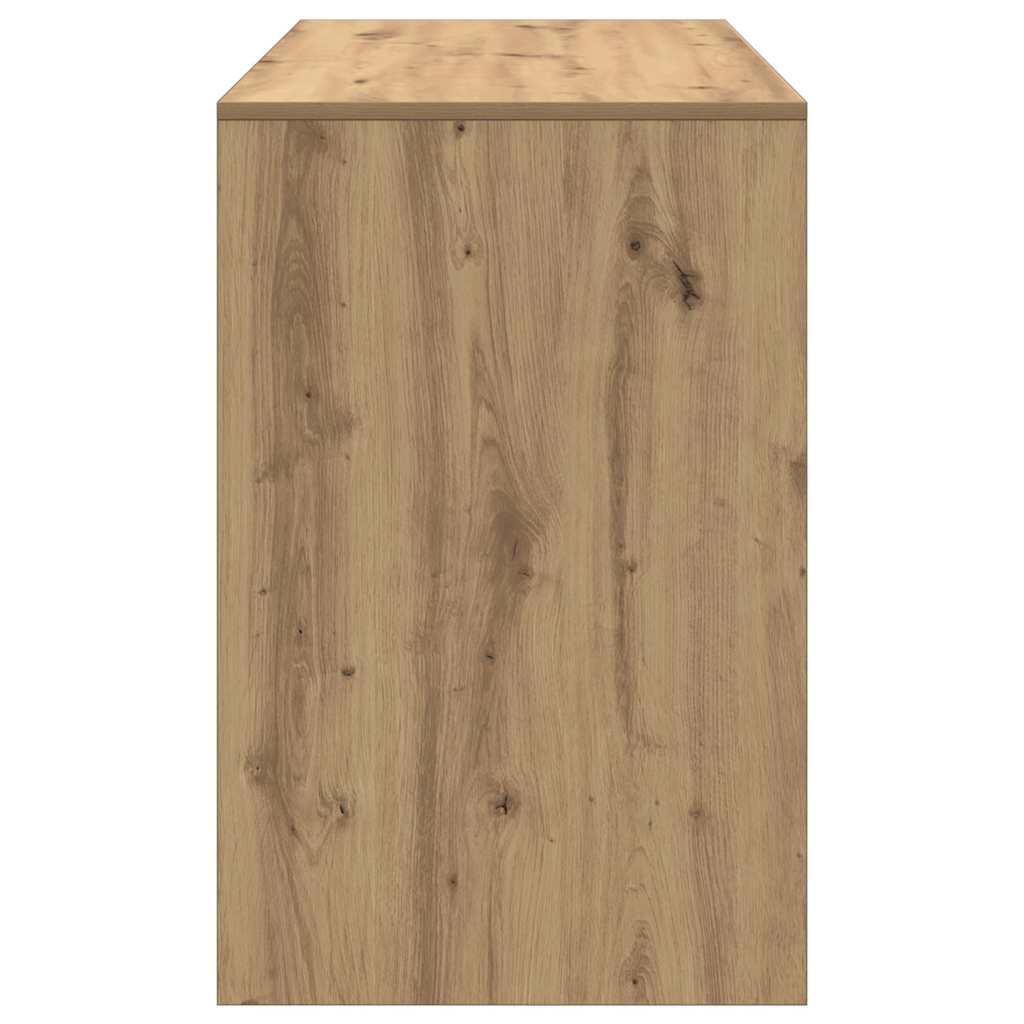 kézműves tölgy színű szerelt fa íróasztal 101 x 50 x 76,5 cm