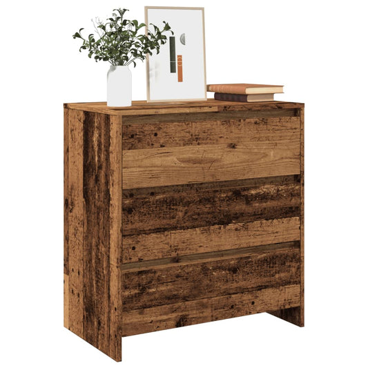 antik fa színű szerelt fa tálalószekrény 70x41x75 cm