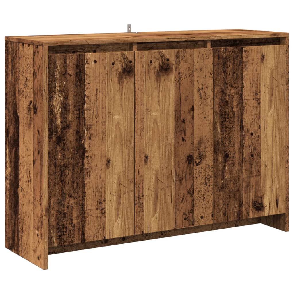 antik fa színű szerelt fa tálalószekrény 102 x 33 x 75 cm