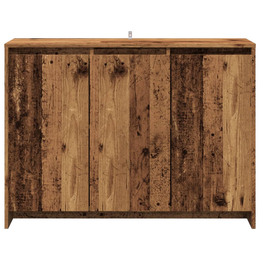 antik fa színű szerelt fa tálalószekrény 102 x 33 x 75 cm