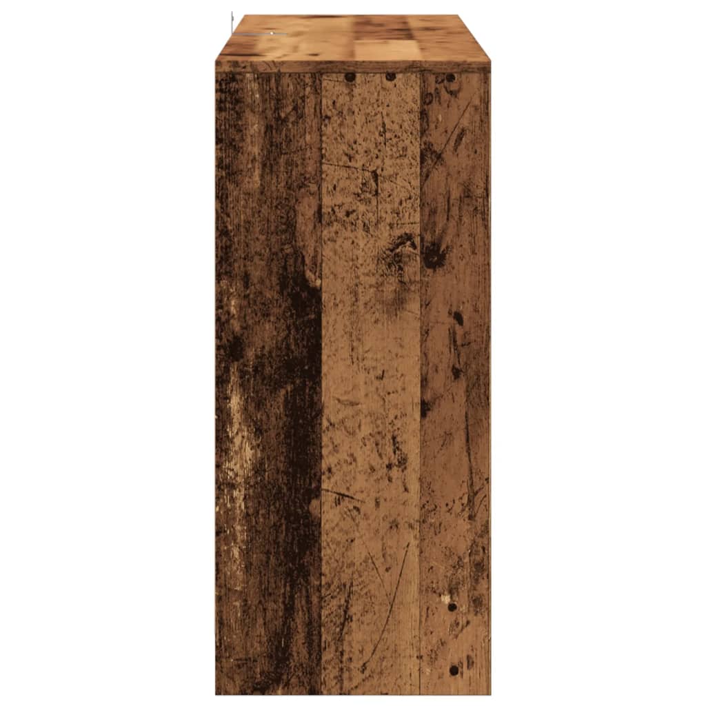 antik fa színű szerelt fa tálalószekrény 102 x 33 x 75 cm