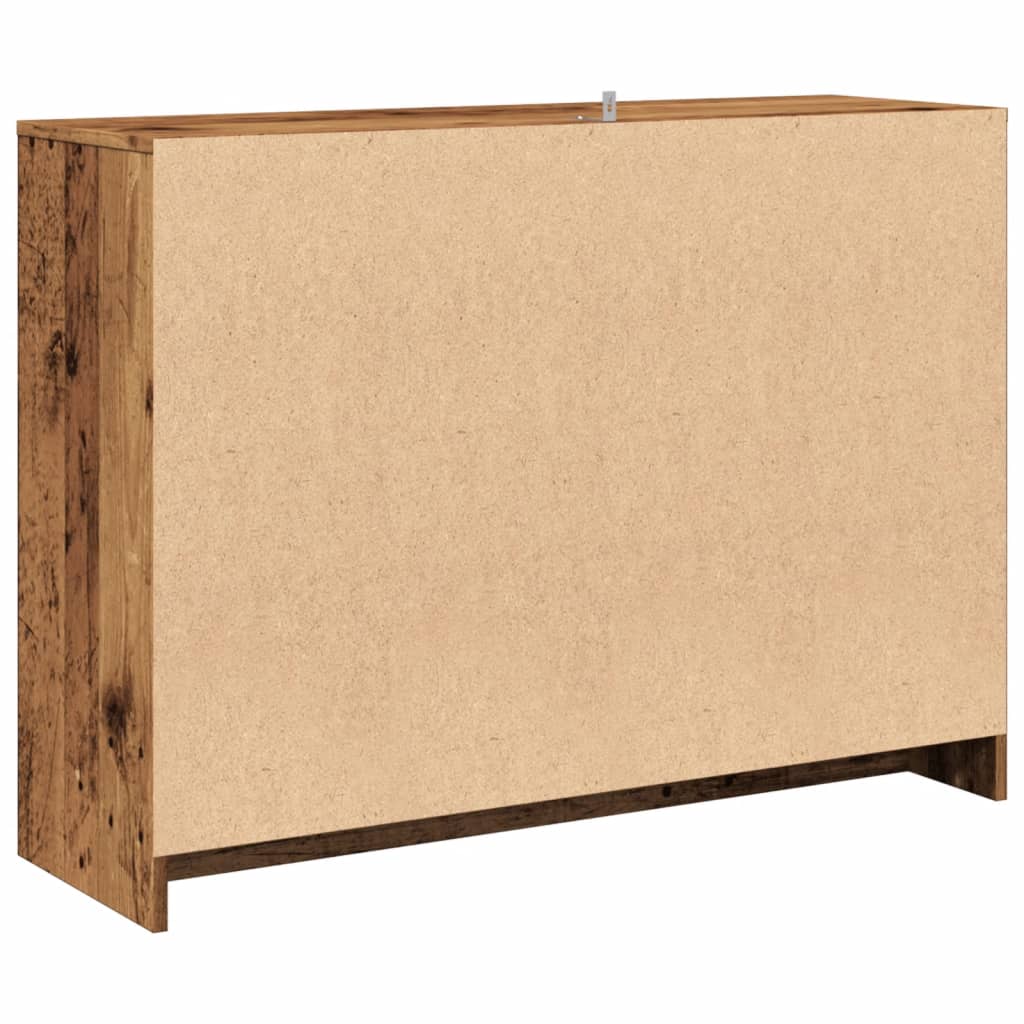 antik fa színű szerelt fa tálalószekrény 102 x 33 x 75 cm