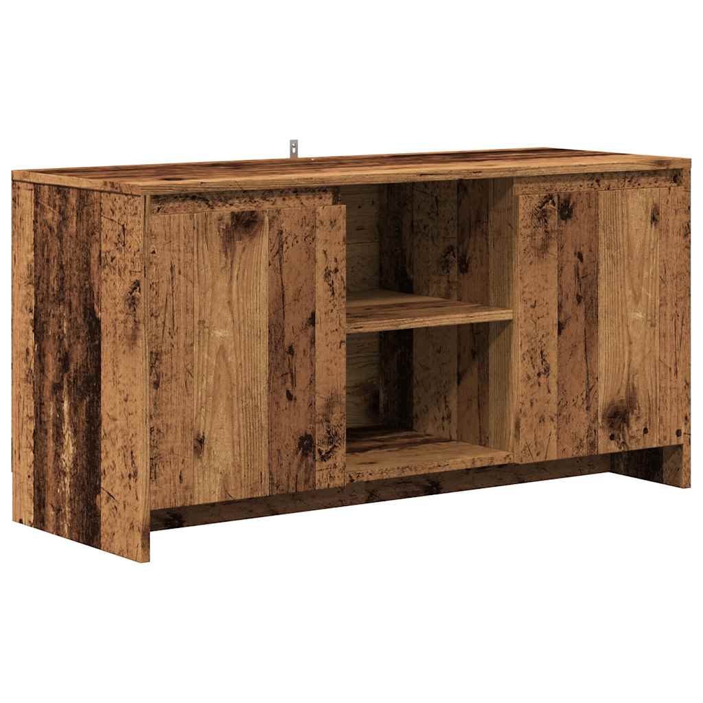 antik fa színű szerelt fa TV-szekrény 102 x 37,5 x 52,5 cm