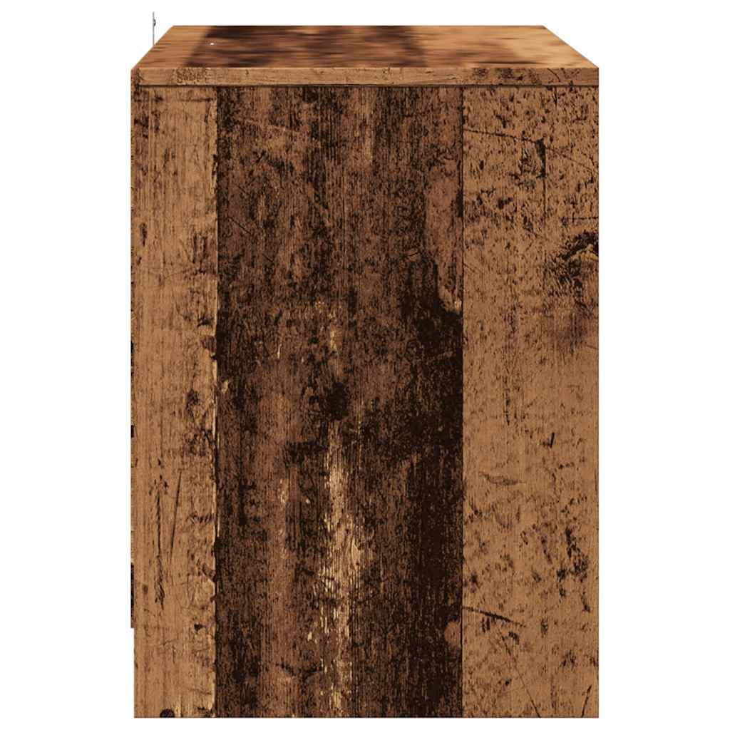 antik fa színű szerelt fa TV-szekrény 102 x 37,5 x 52,5 cm