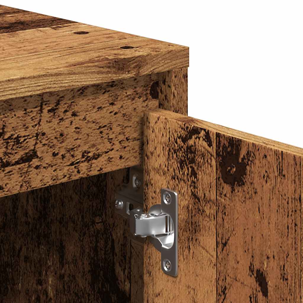 antik fa színű szerelt fa TV-szekrény 102 x 37,5 x 52,5 cm
