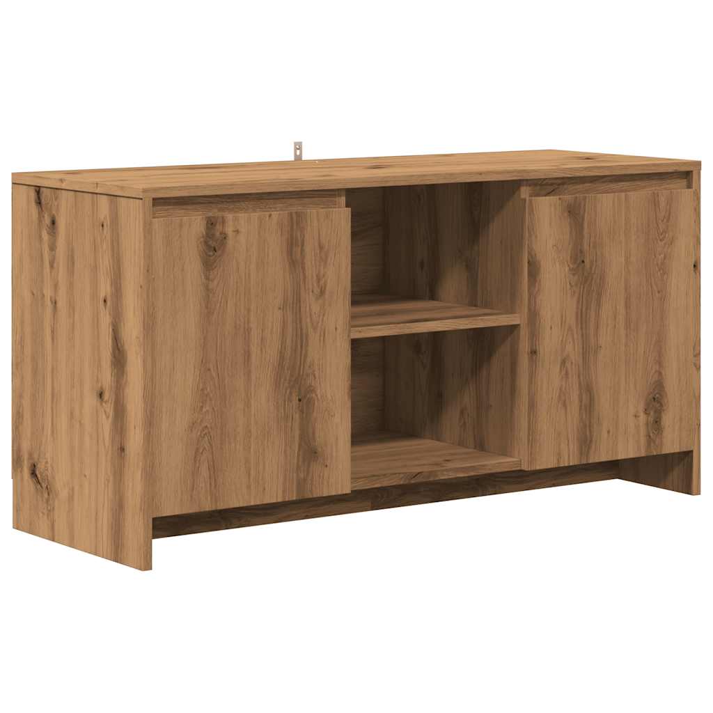 kézműves tölgy színű szerelt fa TV-szekrény 102x37,5x52,5 cm