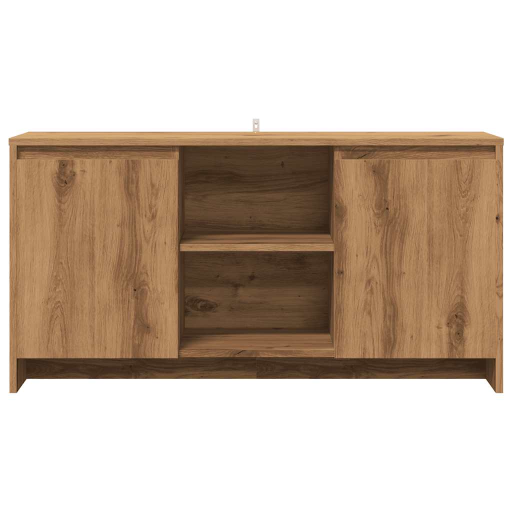kézműves tölgy színű szerelt fa TV-szekrény 102x37,5x52,5 cm
