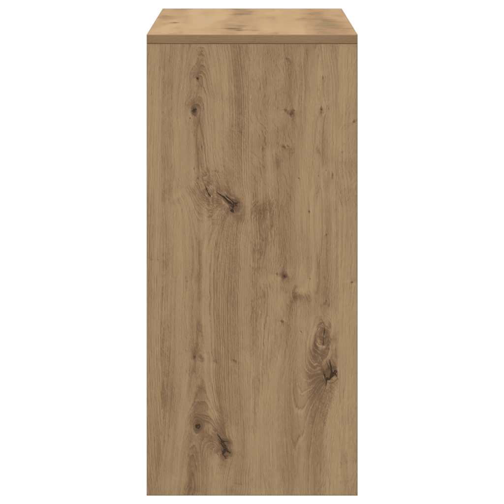 kézműves tölgy színű szerelt fa dohányzóasztal 100x35x76,5 cm