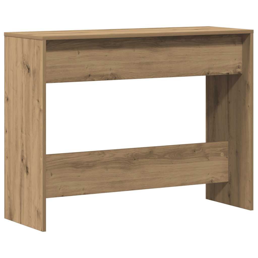 kézműves tölgy színű szerelt fa dohányzóasztal 100x35x76,5 cm