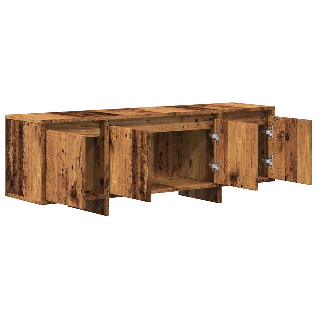 antik fa színű szerelt fa TV-szekrény 120 x 30 x 40,5 cm