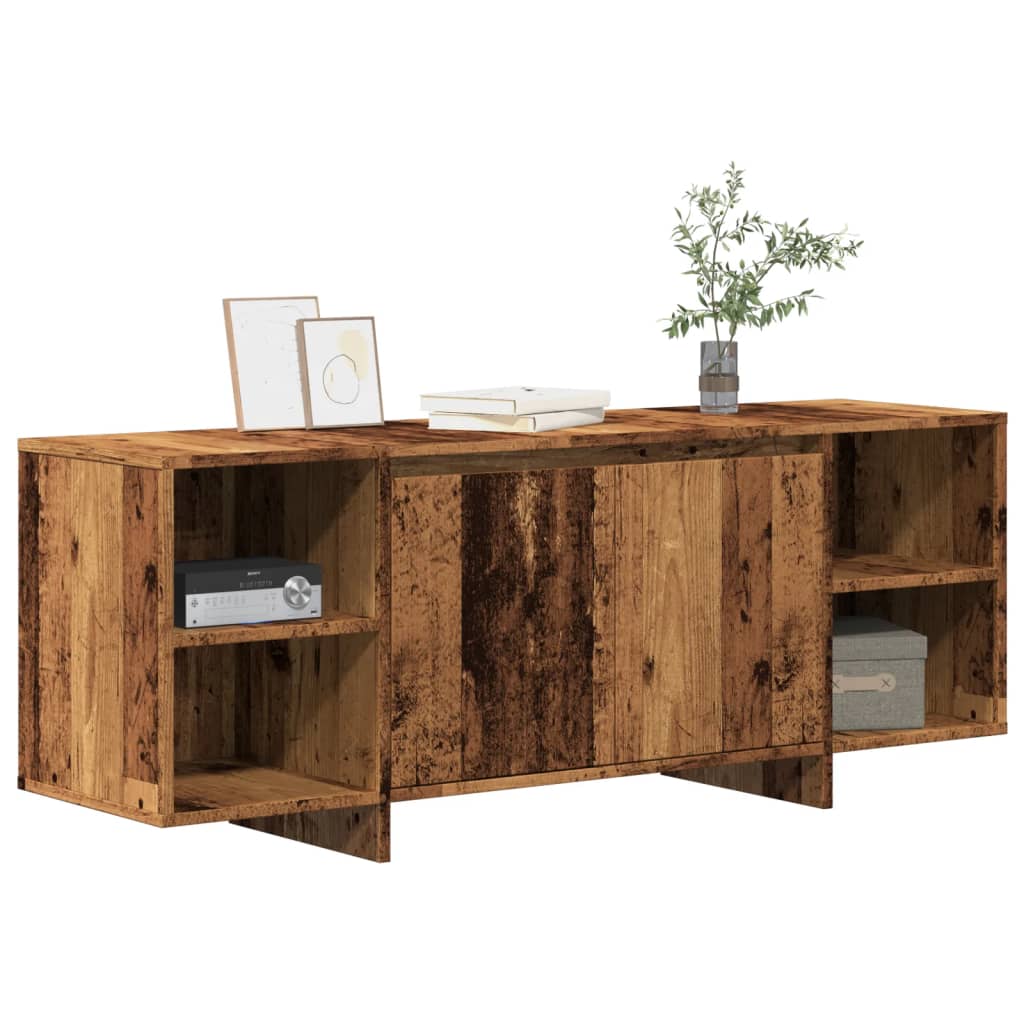 antik fa színű szerelt fa TV-szekrény 130 x 35 x 50 cm
