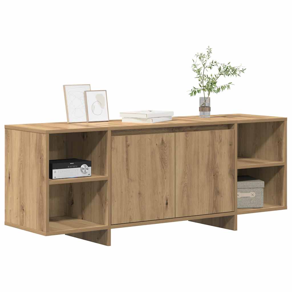 kézműves tölgy színű szerelt fa TV-szekrény 130 x 35 x 50 cm